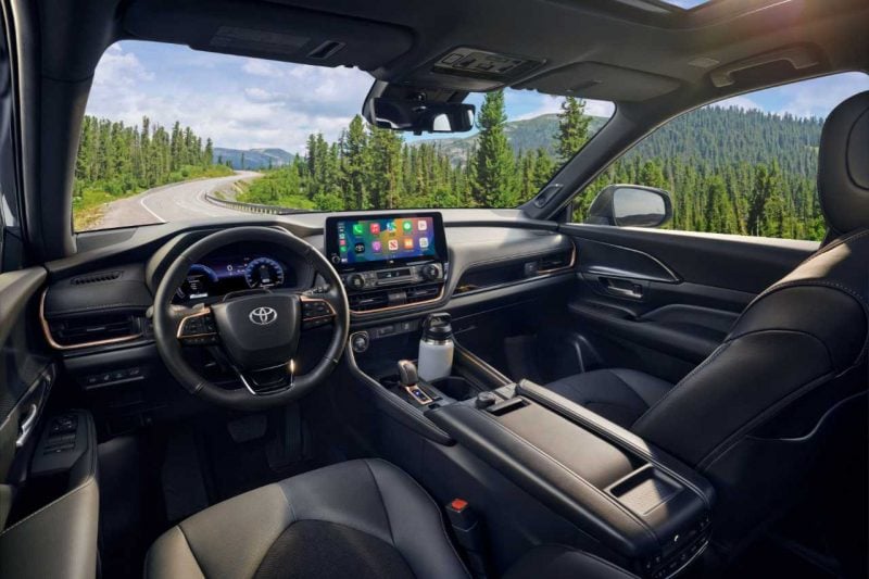 An interior view of a 2024 Grand Highlander vehicle, on the drivers side.