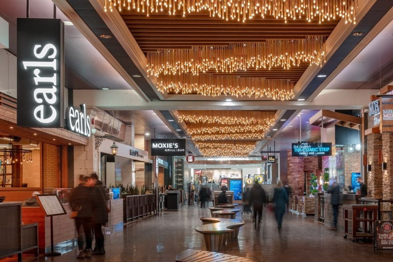 BRBN St at West Edmonton Mall, which is a long corridor of various restaurants for people to enjoy during their visit.