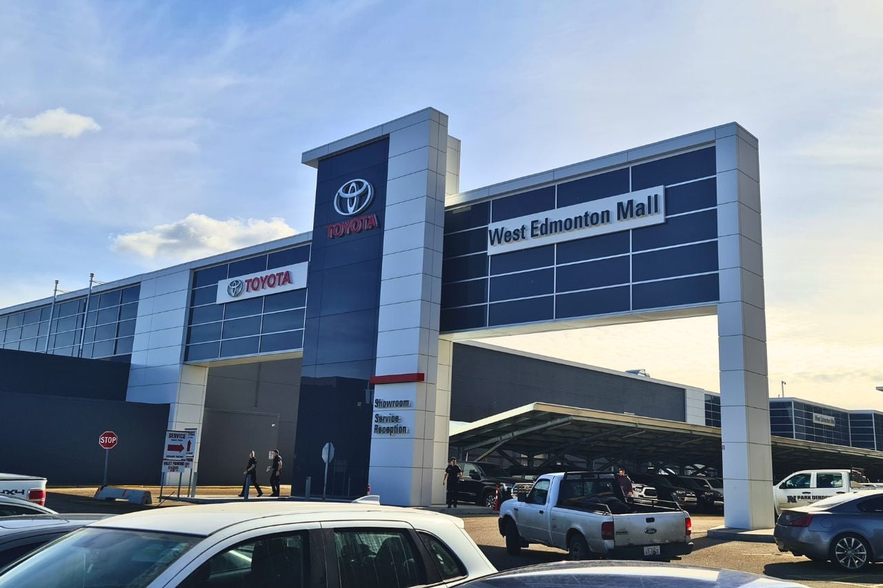 West Edmonton Mall Toyota dealership's service department exterior at West Edmonton Mall.