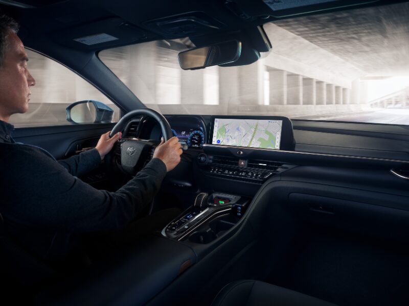 Man driving a Toyota vehicle