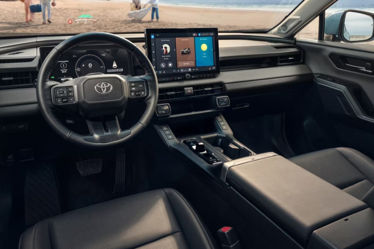 Interior shot of a Toyota Car