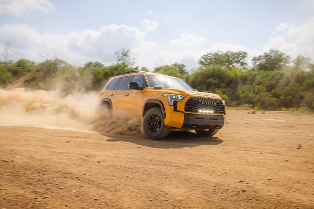 The 2027 Toyota Sequoia TRD Pro in the exclusive Honeycomb colour.